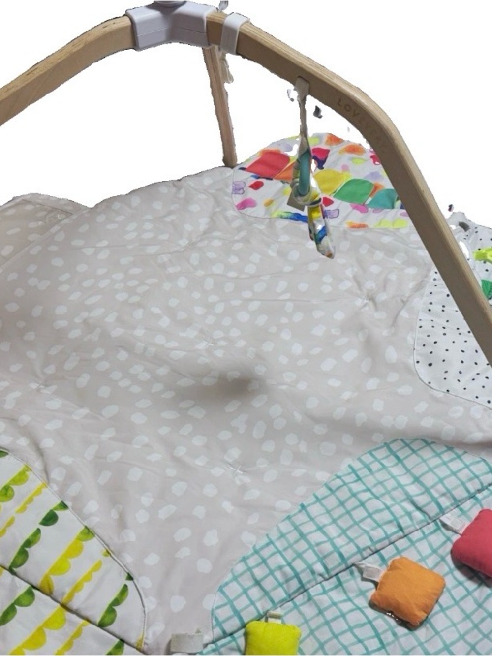 Neutral Dot Baby Play Mat with Multicolor Accent - Unbranded